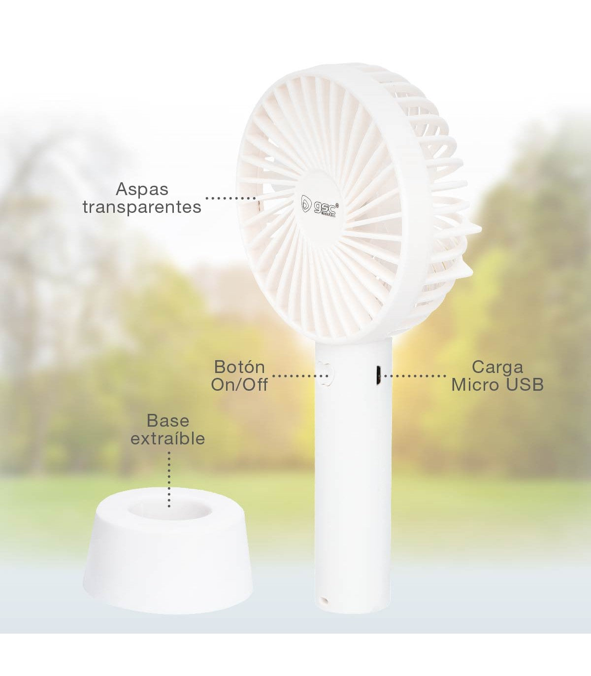 Mini Ventilador de Mano Recargable - Portátil 3 Velocidades F9