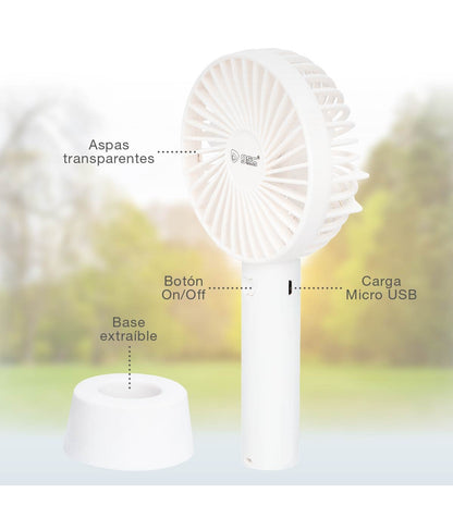 Mini Ventilador de Mano Recargable - Portátil 3 Velocidades F9